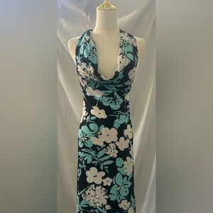 Custom floral halter dress